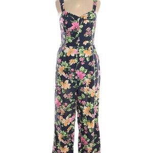 Old Navy Floral Jumpsuit with Pink and Green Accents